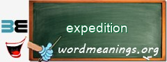 WordMeaning blackboard for expedition